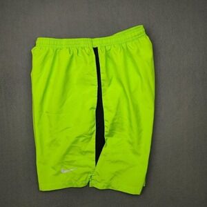 Nike Shorts Mens Medium Green 7" Running Challenger Lined Drawstring 644242-313